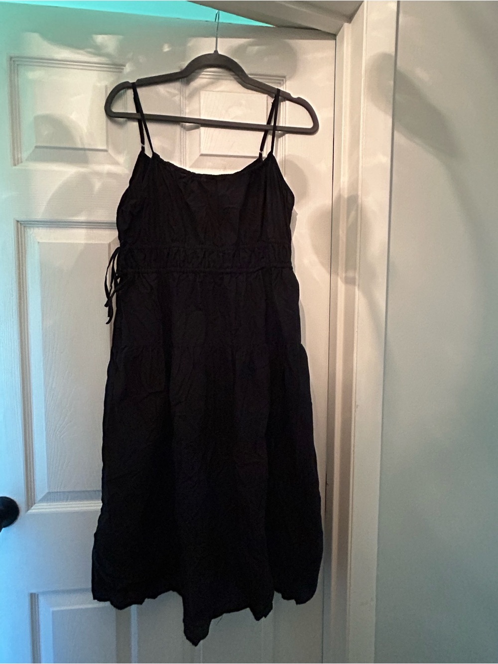 Women's Black Spaghetti-Strap Sundress